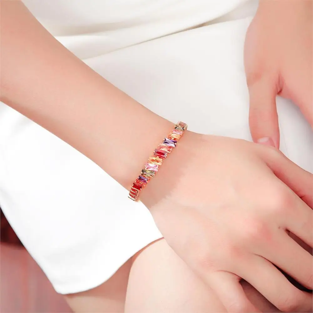 Фирменные модные ювелирные изделия новые из фианита золотой браслет женские