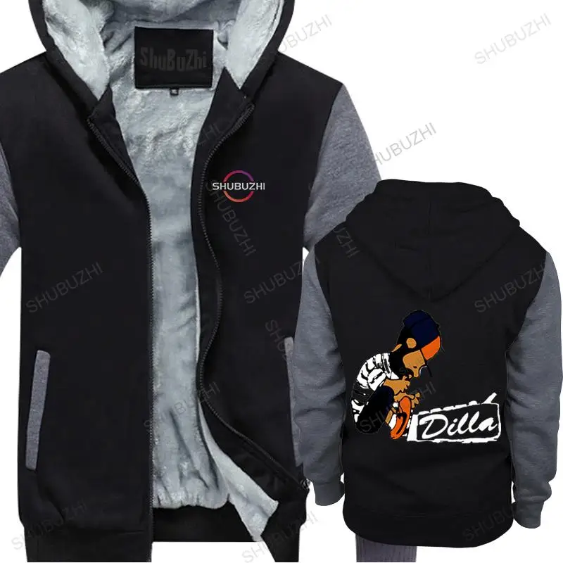 

Men winter hoodie coat streetwear hooded zipper Dilla Baby Design homme oversized thick hoody high quality casual sweatshirt