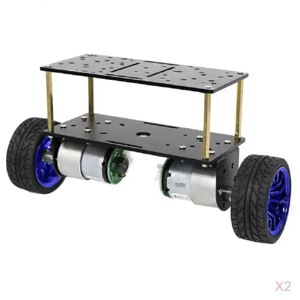 2xдвухслойные 2 Вт робот шасси автомобиля DIY наборы умный двигатель синий|Моторы| |