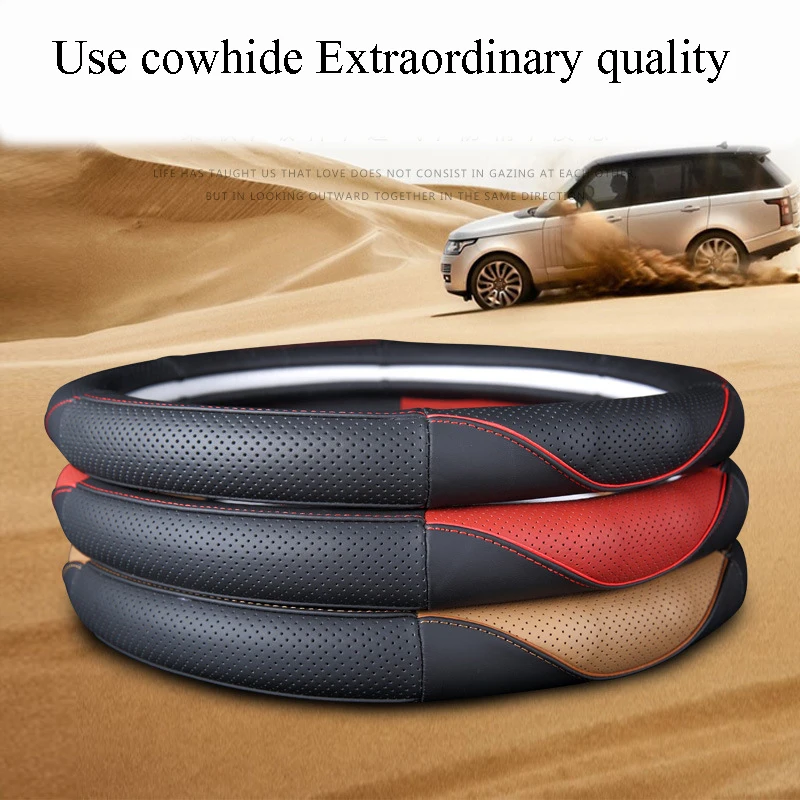 

Suitable for Most Cars, Car Leather Steering Wheel Covers, Non-slip Steering Wheel Protection Covers, Car Interior Accessories