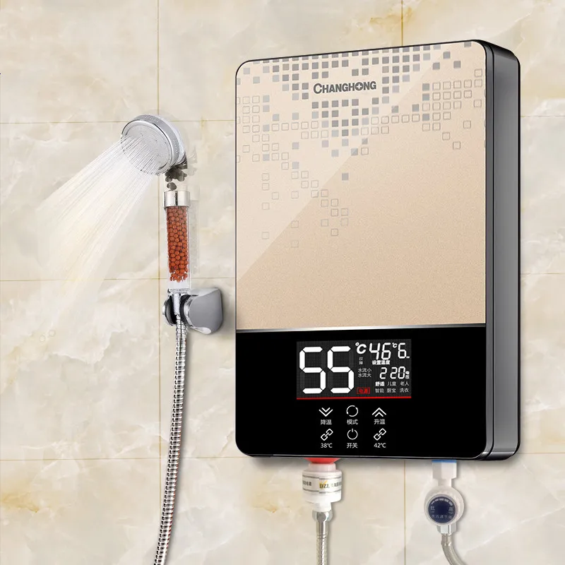 Мгновенный Электрический водонагреватель маленький Бытовой настенный