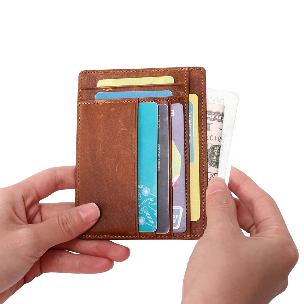 JOGUJOS мужской кошелек из натуральной кожи держатель для карт RFID чехол денег