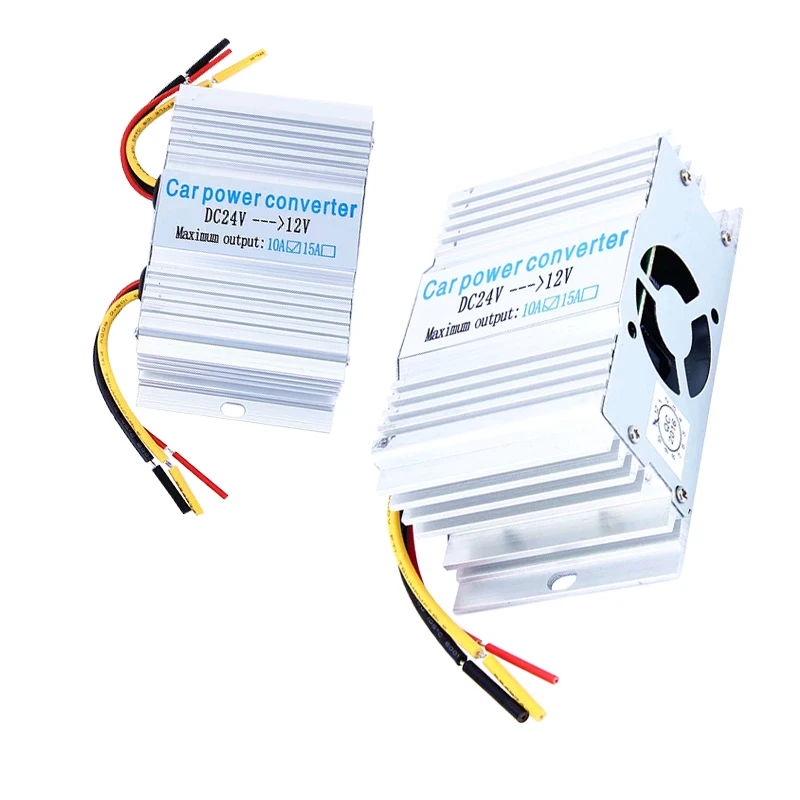 Car Inverter 10A 24 V To 12 180W Converter Aluminum Alloy Shell Buck Power Supply Portable Transformer | Автомобили и мотоциклы