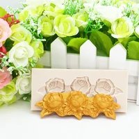 3 flower resin mold silicone dessert lace decoration kitchen baking tools diy cake chocolate pastry fondant moulds