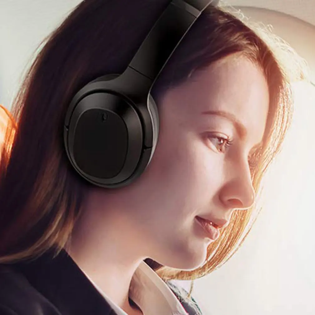 

Wireless Bluetooth Headphones Noise Cancelling Headset Foldable Stereo Bass Sound Adjustable Earphones With Mic For PC All Phone