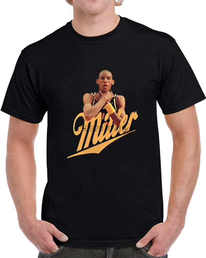Мужская футболка Reggie Miller Time для мужчин и женщин|Мужские футболки| |