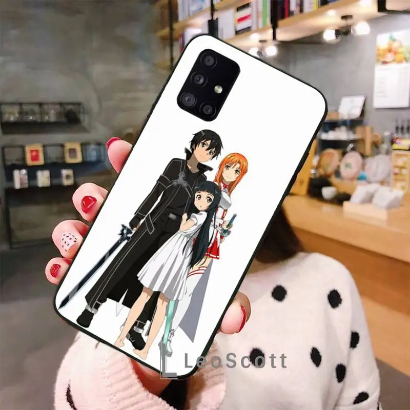 

Sword Art Online SAO Phone Case For Samsung A50 A51 A52 A71 A31 A21S S8 S9 S10 S20 S21 Plus Fe Ultra