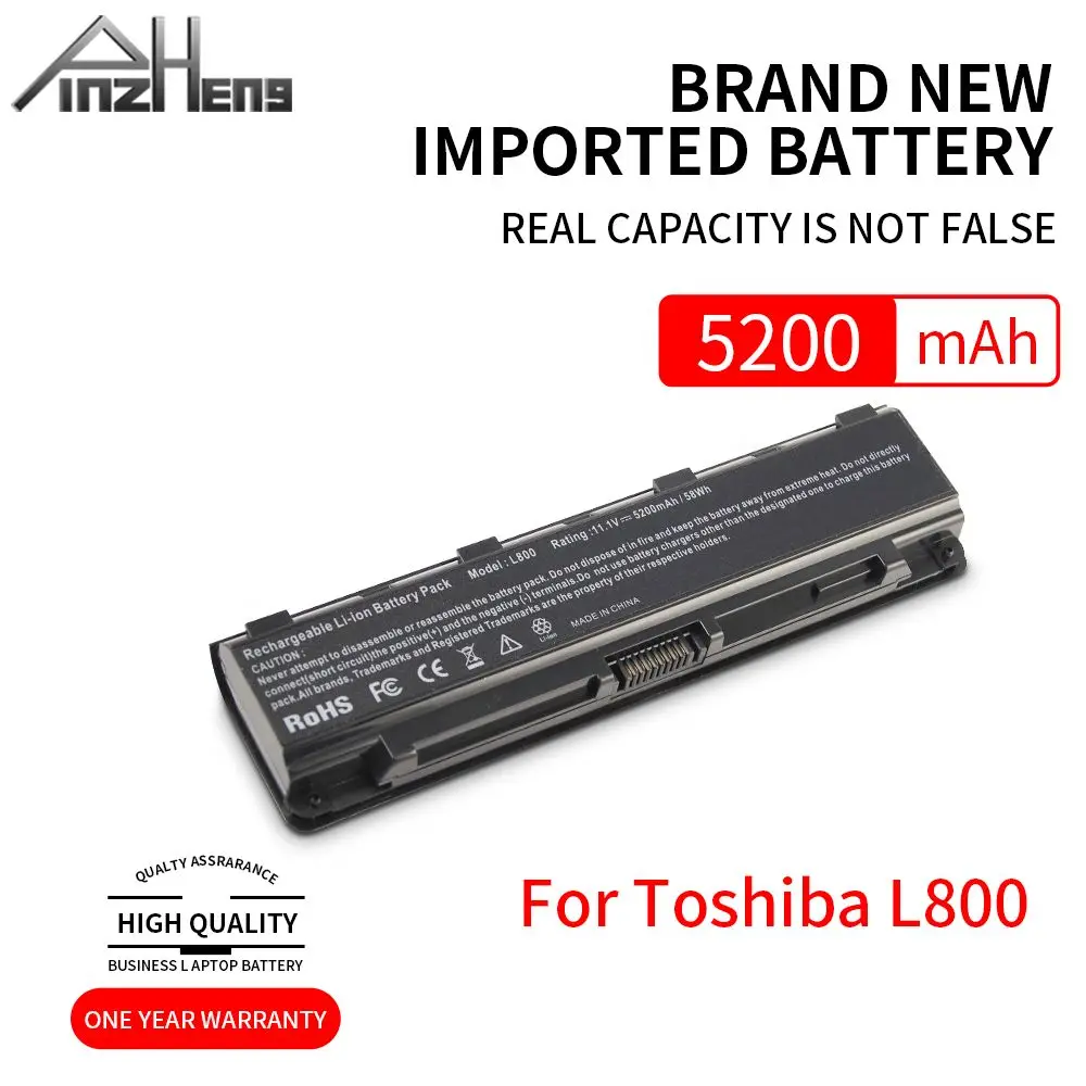 PINZHENG Аккумулятор для ноутбука Toshiba Satellite C800 C850 C870 L800 L830 L840 L850 L855 L870 PA5025U PA5024U 1BRS