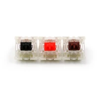 gateron mechanical keyboard silent switch black red white brown 5pin transparent case suitable for rgb plug in lamps cherry mx