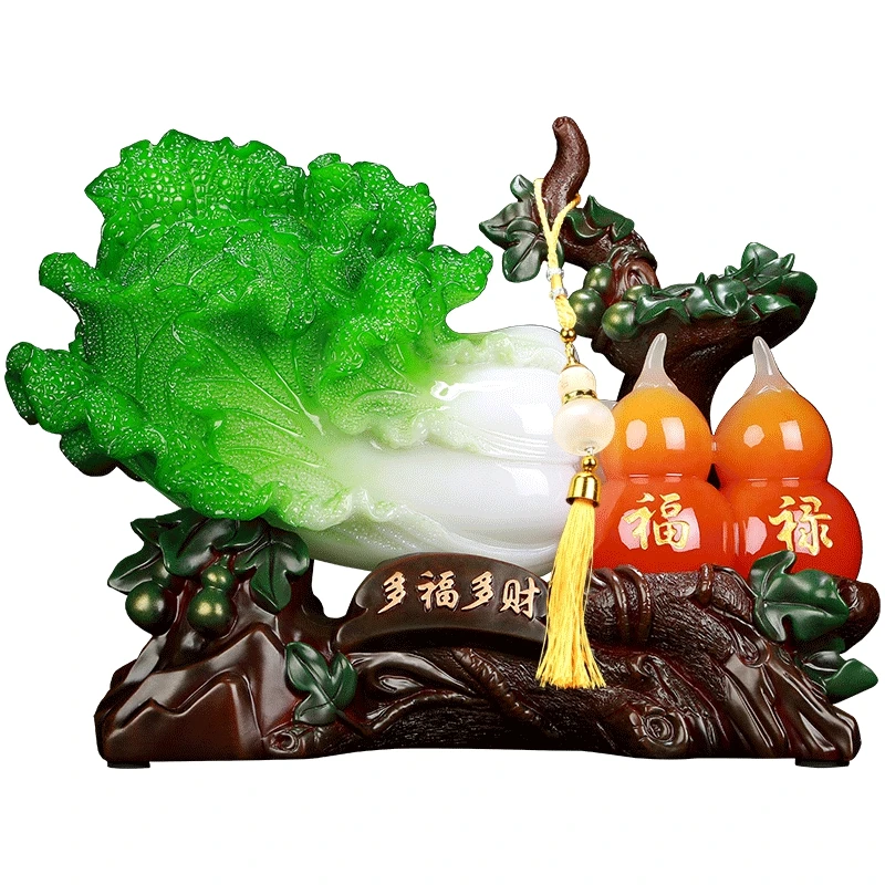 

Baicai Ruyi Jade Cabbage Decoration Lucky Living Room Home Furnishing Tv Cabinet Decoration Crafts Store Opening Gift Decor