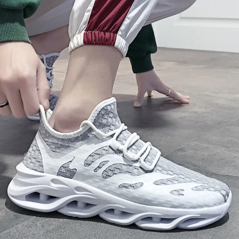

Hot Spring Men's Casual Shoes Fashion Brand Male Sneakers Breathable Mesh Krasovki Footwears Chaussure Homme Adult Shoe 39-44