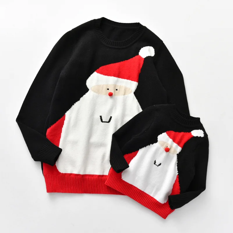 

Family Matching Clothes Matching Mother Daughter Father Son Christmas Clothes Knit Sweaters New Year Parent-Child Wear Outfits