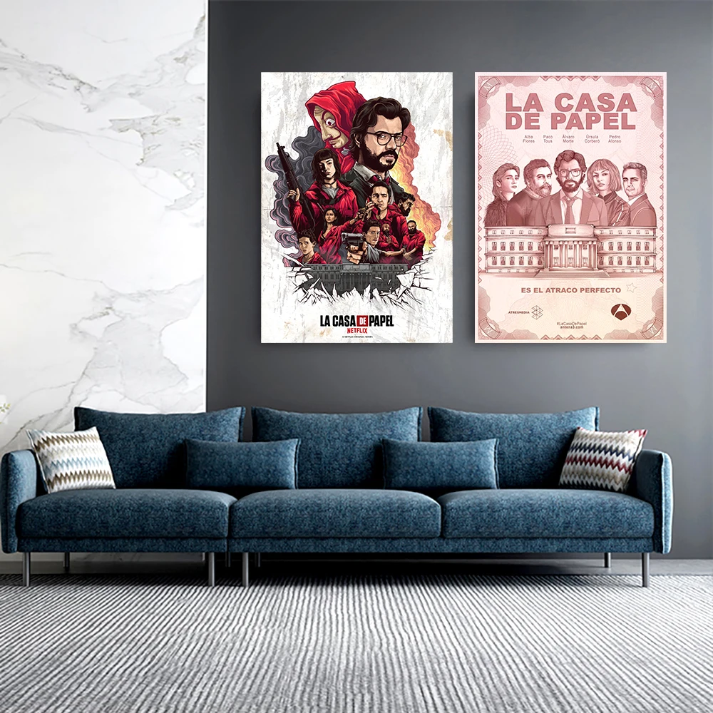 Новинка 2021 года кинотв домашний плакат La casa de papel сезона 5 домик бумаги испанское
