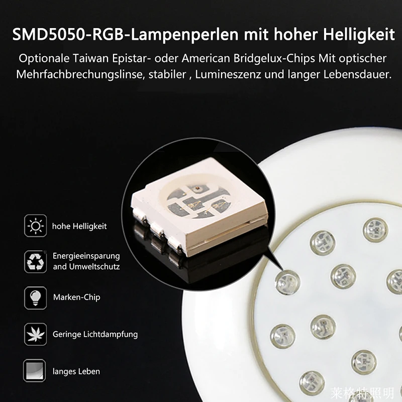 

LED Small Pool Lamp Water Bottom Lamp Colorful Fish Pool aquarium LED decorative Lamp Massage Pool Lamp