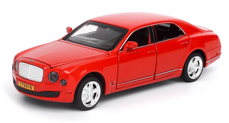 1/32 модель автомобиля из сплава Mulsanne, игрушка, 6 открывающихся дверей, металлическая автоматическая модель литья под давлением, имитирующая светильник, детский подарок для коллекции игрушек