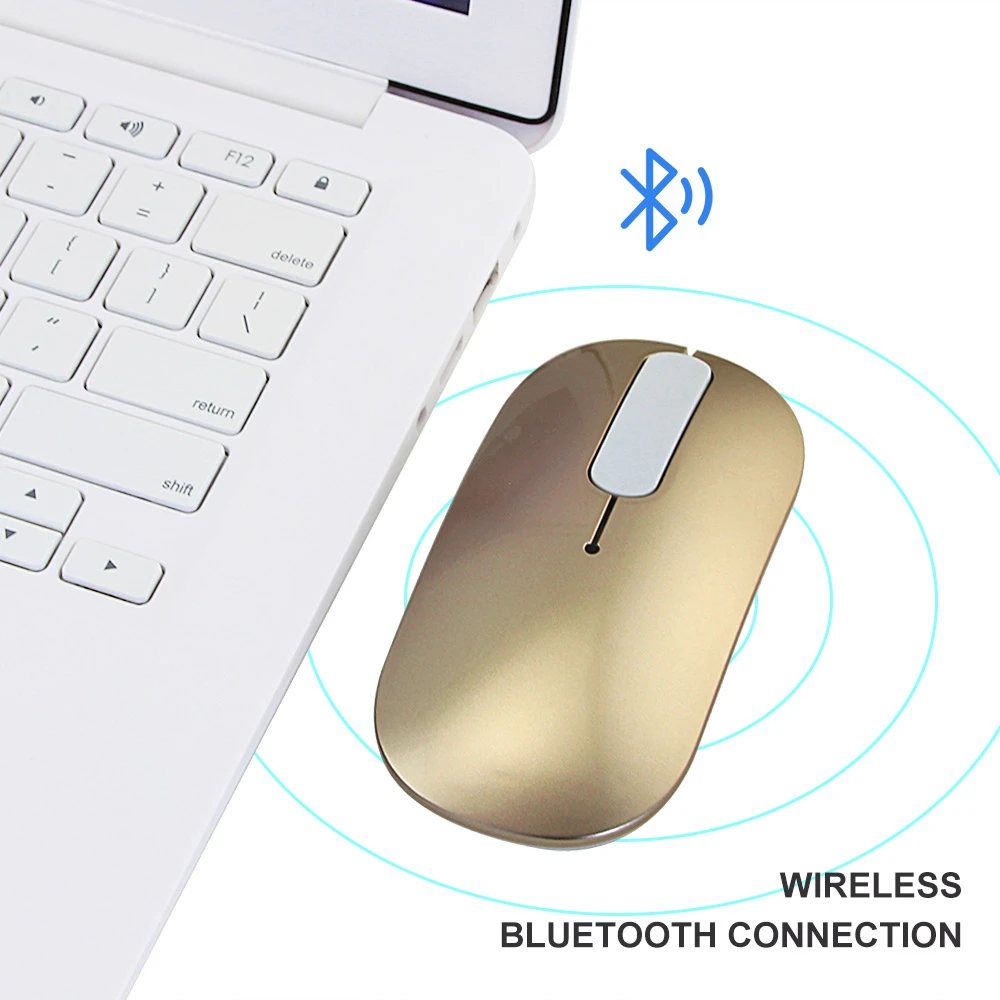 Перезаряжаемая Беспроводная оптическая мышь CHYI Bluetooth 4 0 сенсорные роликовые