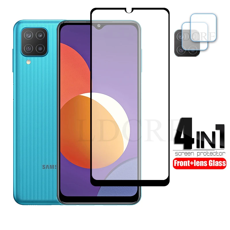 

2Pcs For Samsung Galaxy M12 Glass Clear Tempered Glass For Samsung Galaxy M12 Screen Protector Camera Glass for Galaxy M12