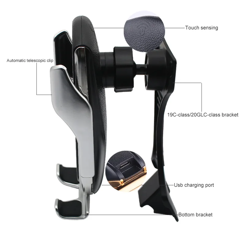 car mobile phone holder for mercedes benz c glc class w205 20152021 c180 c200 c220 glc250 charging bracket accessories free global shipping