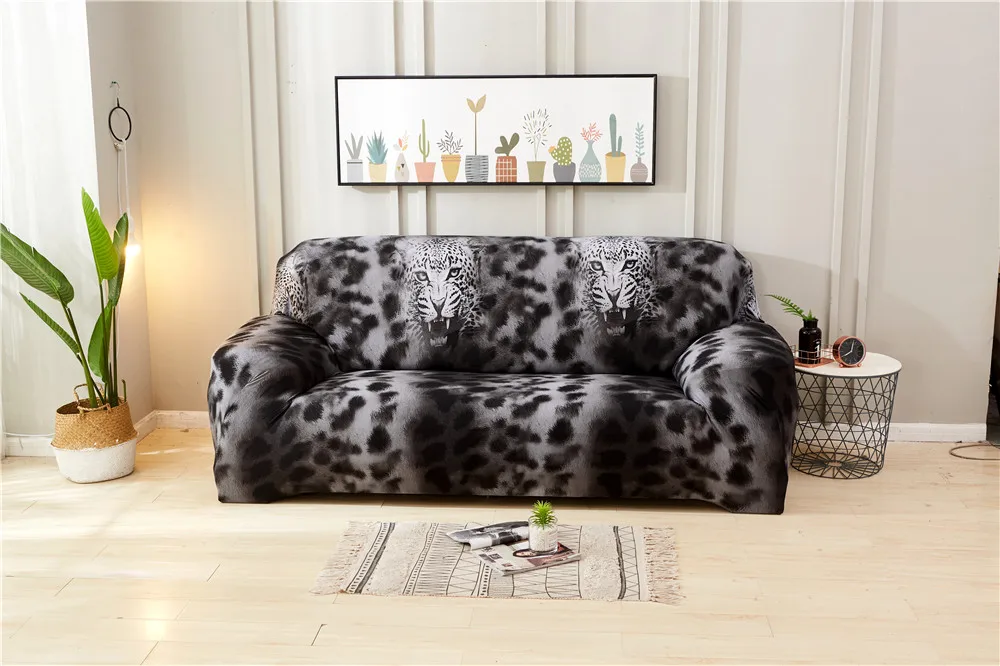 leopard 3D напечатанный эластичный чехол на диван покрывала для дивана стрейч для гостиной нужны Чехлы для дивана l-образный угловой секционный диван - Цвет: leopard