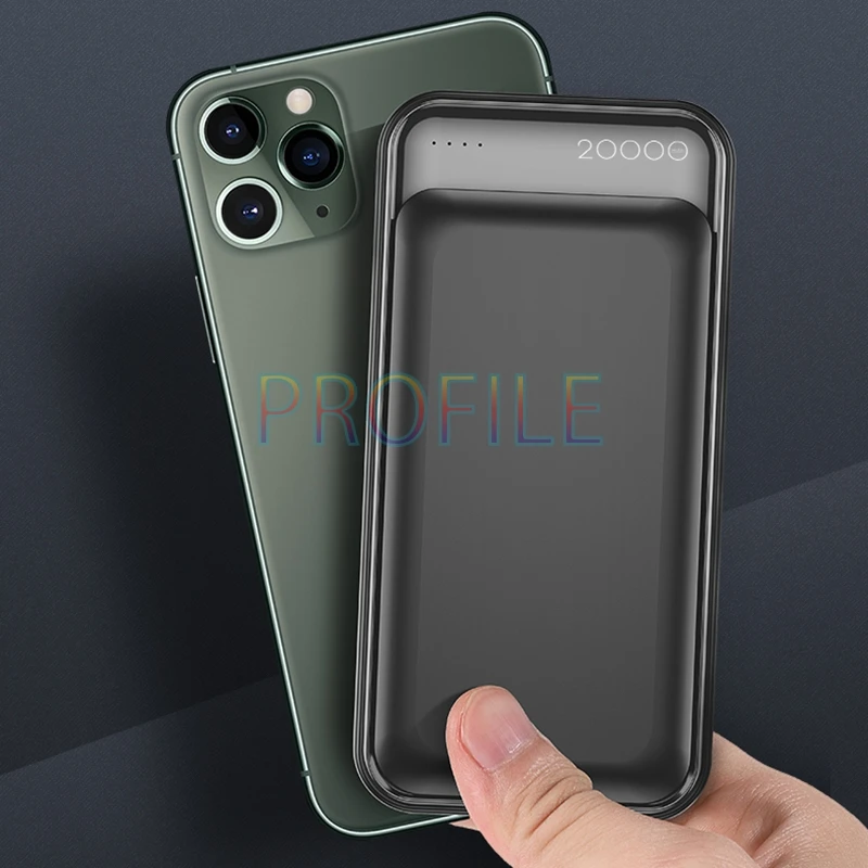 ROCK портативное зарядное устройство 20000 мА для мобильного телефона двойное