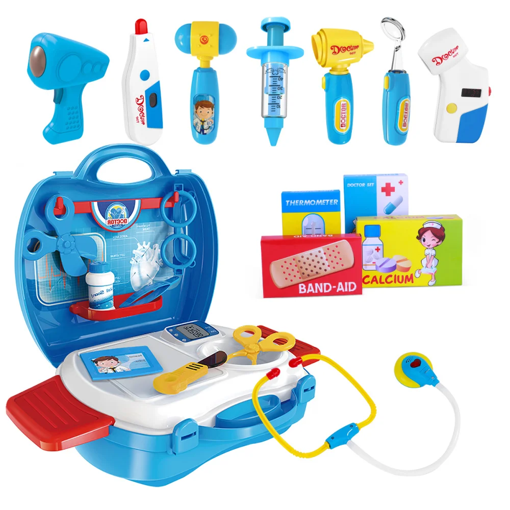 

iBaseToy Set of 27PCS Kids Tools Pretend Play Role Play Tools Kit Nurse for Toddlers Boys and Girls
