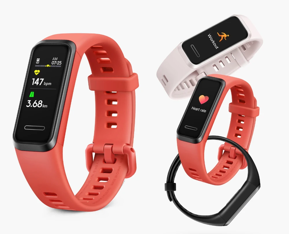 Смарт-часы huawei Band 4, глобальная версия, Смарт-часы, пульсометр, монитор здоровья, новые часы с usb-разъемом, зарядка, защита от воды