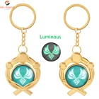 Аниме Genshin Impact Lnazuma Vision Ganyu Keqing Wendi, брелок, глаз оригинального Бога, светящийся, 7 элементов, искусственное оружие