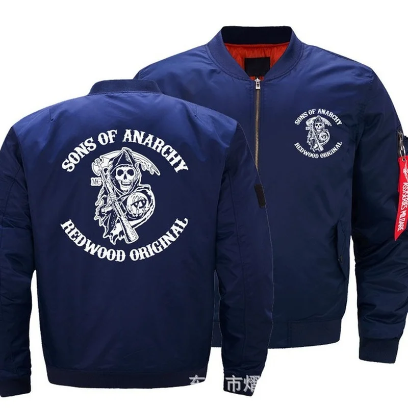 

New Winter Sons of Anarchy Unisex Coat Mens Womens Warm Casual Zipper Baseball Jacket Flight Jacket