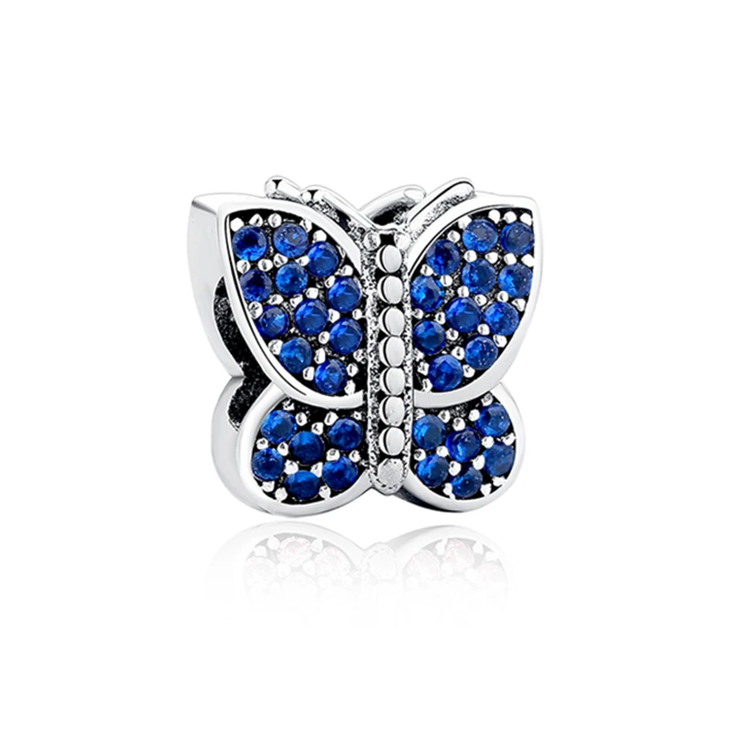 

Hot 925 Clover Butterfly Charms Fit Pandora Original Bracelet Sliver Simple Beads For Women Fashion 925 Charm Jewelry Gift 206B