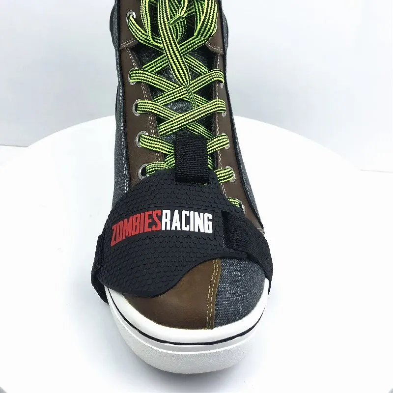 

ZOMBIES RACING Motorcycle Biker shoe Protector Cover Black Motorbike Moto Gear Shifter Men Shoe Moto Boot Cover Shifter Guard