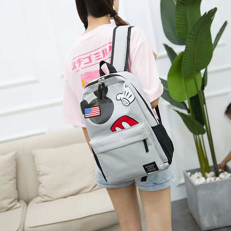 Новый рюкзак Disney 2019 с Микки Маусом полиэстеровый школьный американским флагом