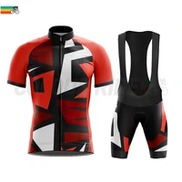 2021 cycling clothing men jersey set short sleeve kit personality graffiti bike ride uniform summer breathable bicycle team suit