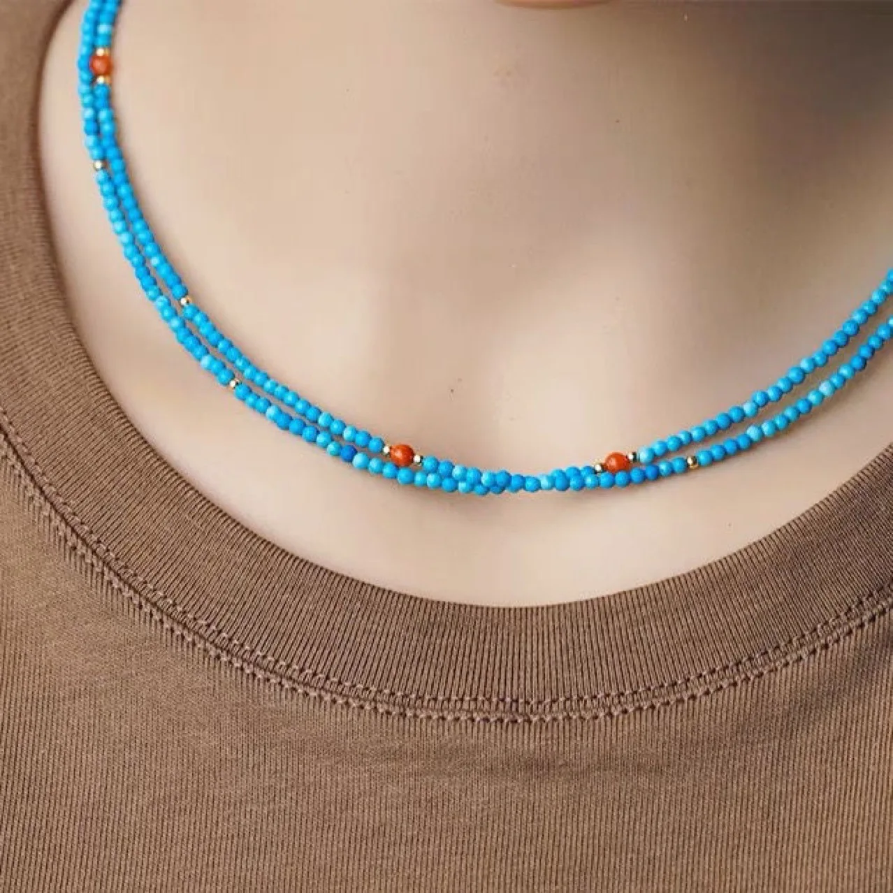 

Natural Necklace Female Design Double Layer Clavicle Chain Luxury Necklaces