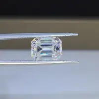Poetry Of Jew Store Emerald shape Moissanite 1.00ct D VVS barestone custom Moissanite ring Pendants for naked diamond