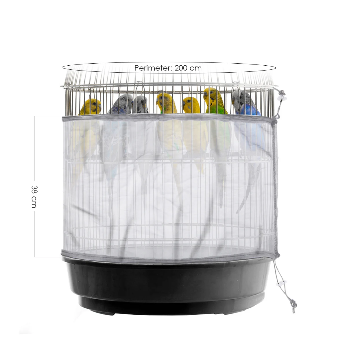 Клетка для птиц семян гвардии Ловец регулируемый шнурок птица юбка с узором