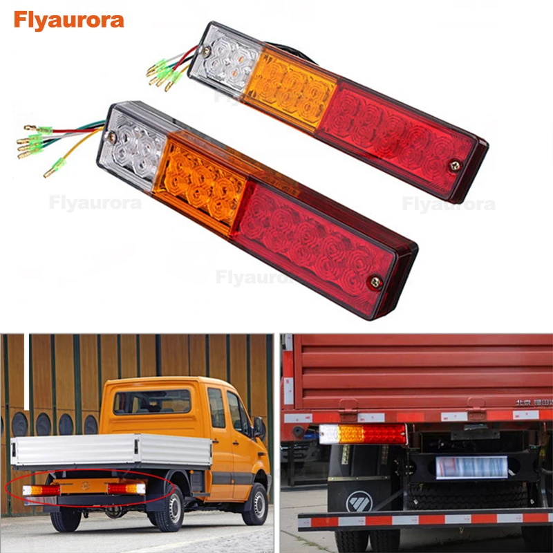 2x 12V 24V Car Truck LED Rear Tail Light Warning Lights Waterproof Lamp Tailight for Trailer Caravans UTE Campers | Автомобили и
