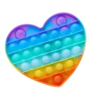 1 шт. мягкая сжимаемая Радуга любовь пузырьки сенсорные силиконовые игрушки Радуга любовь пузырьки сенсорная игрушка сжимаемая декомпрессионная ручная игрушка