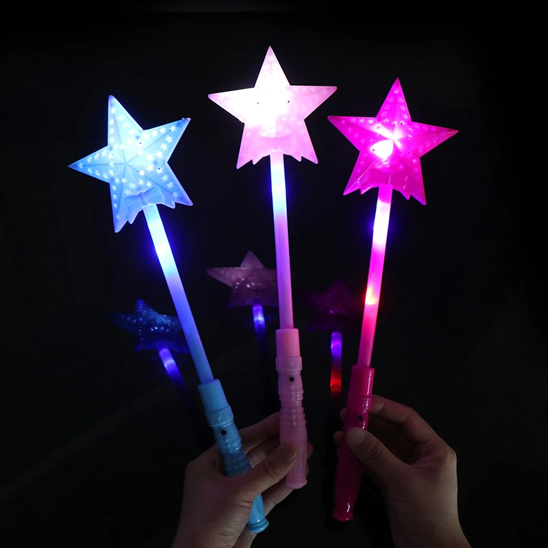 

1Pc Children Illuminated Toys Five-pointed Star Flash Stick Stars Magic Bar Kids Girl Fairy Star Rod Toy Gifts