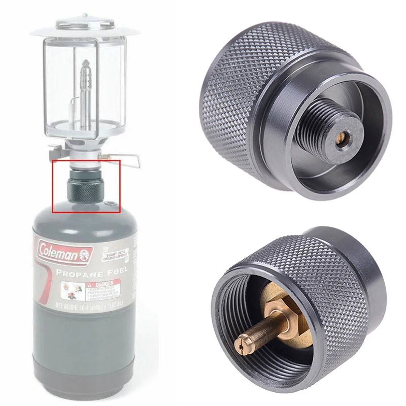 

Gas Tank Adapter Aluminum Alloy + Copper Outdoor 1 Lb. Stove Tank Adapter Gas Propane Cylinder Coupler Canister Valve