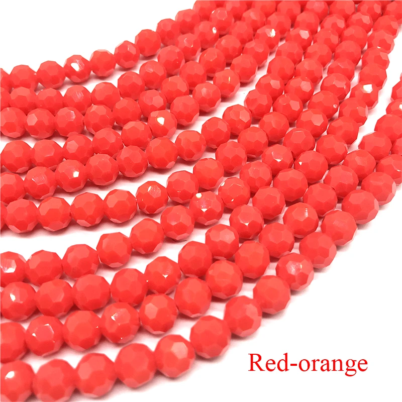 30 шт. граненые круглые бусины 8 мм кораллового розового цвета для изготовления