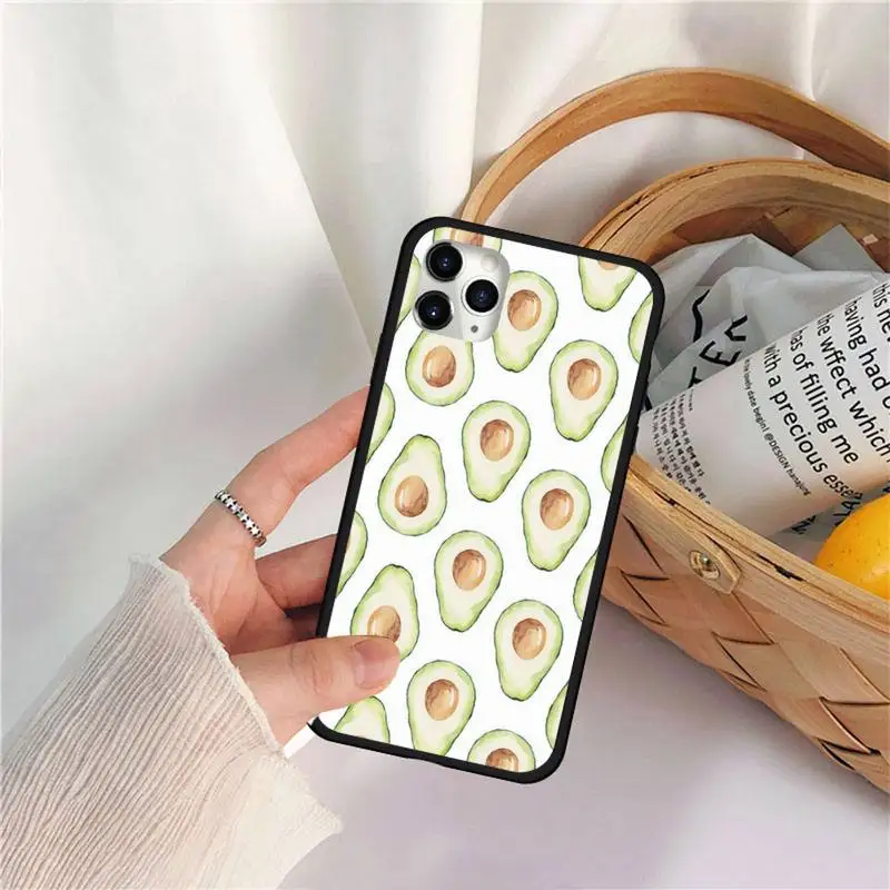 

avocado aesthetic Gteen Fruit Food Phone Case for iPhone 11 12 pro MINI XS MAX 8 7 6 6S Plus X 5S SE 2020 XR