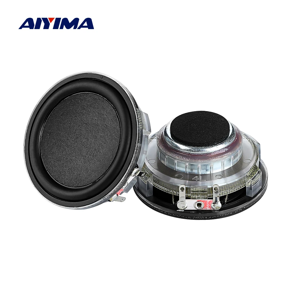 

AIYIMA 2Pcs 2 Inch Audio Speaker 55MM Full Range Frequency Speaker 4 Ohm 10W Hemp Fiber Basin Bass Loudspeaker For Harman Karton