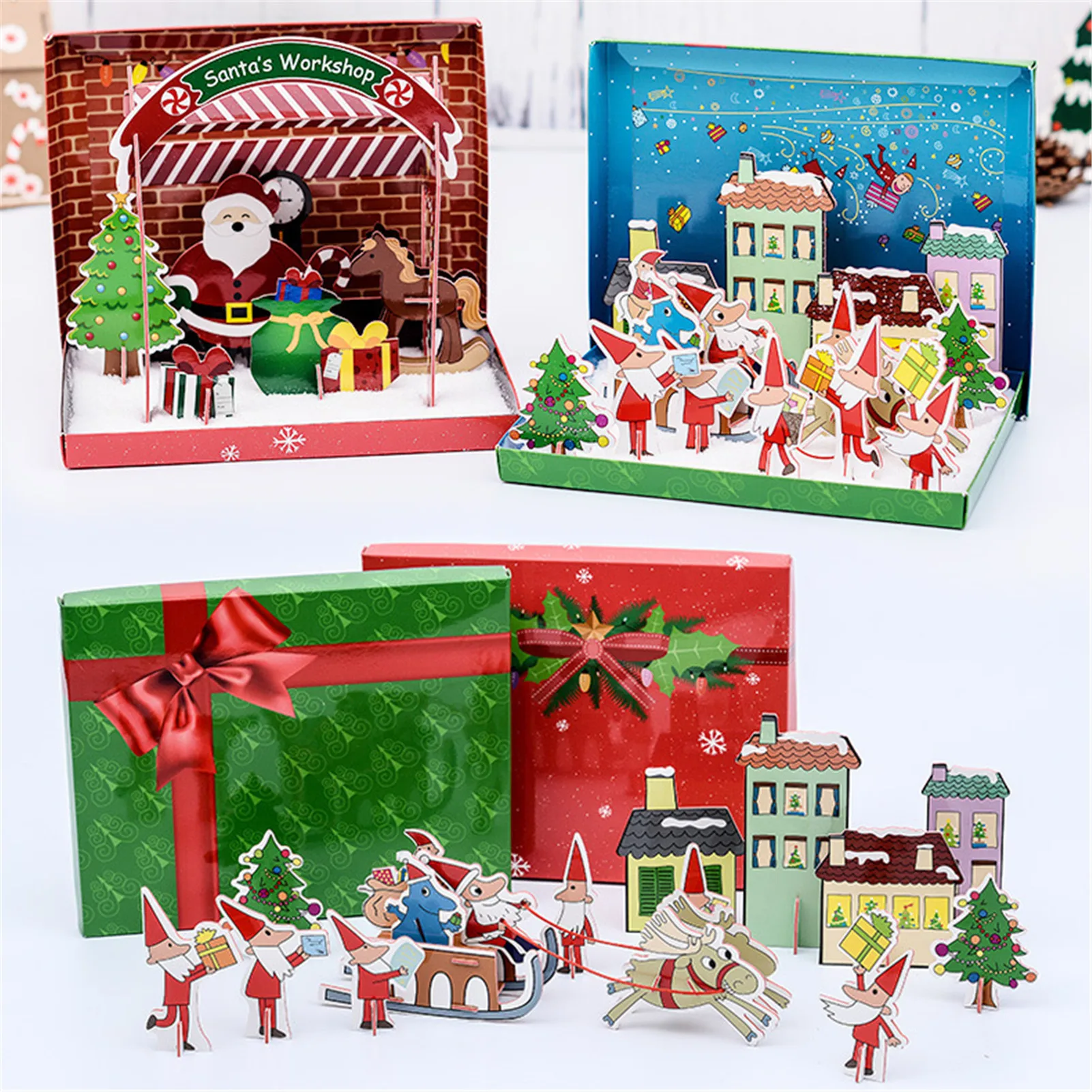 

Children 3D Christmas Jigsaw Puzzle Non-toxic EPS Foam Handmade DIY Toy For Kids Gift