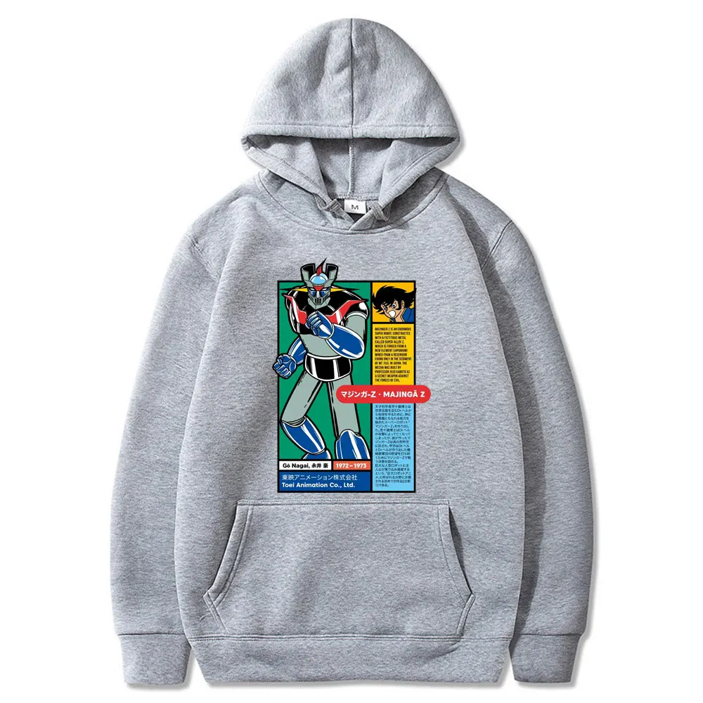 

Mazinger Z Hoodies Japanese Anime Hoodie 2020 New Men Print Male Autumn Winter Fleece Casual Hip Hop Men Sweatshirt Hooded