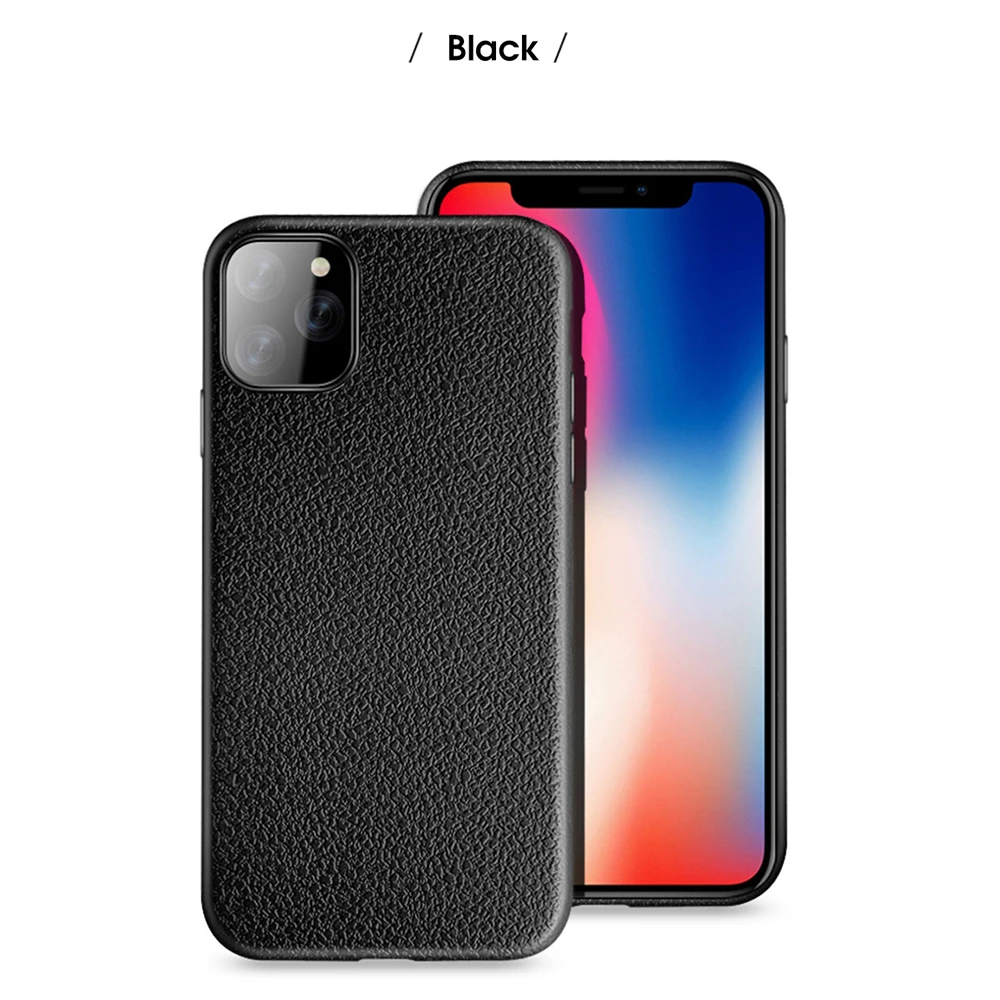 OTAO ультратонкий кожаный чехол для iPhone 11 Pro Max X XS XR TPU силиконовые мягкие чехлы 7 8 Plus