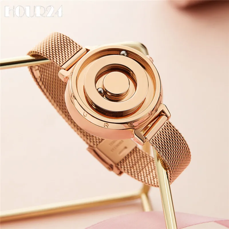 2021 Luxury Women s Quartz watches Creative Design Watch For Women Magnetic Ball Style Bracelet Ladies Clock Wristwatch dropship