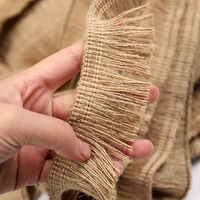 natural jute tassel lace accessories for diy wedding party decoration clothing sewing supplies holiday decoration jute length 1m