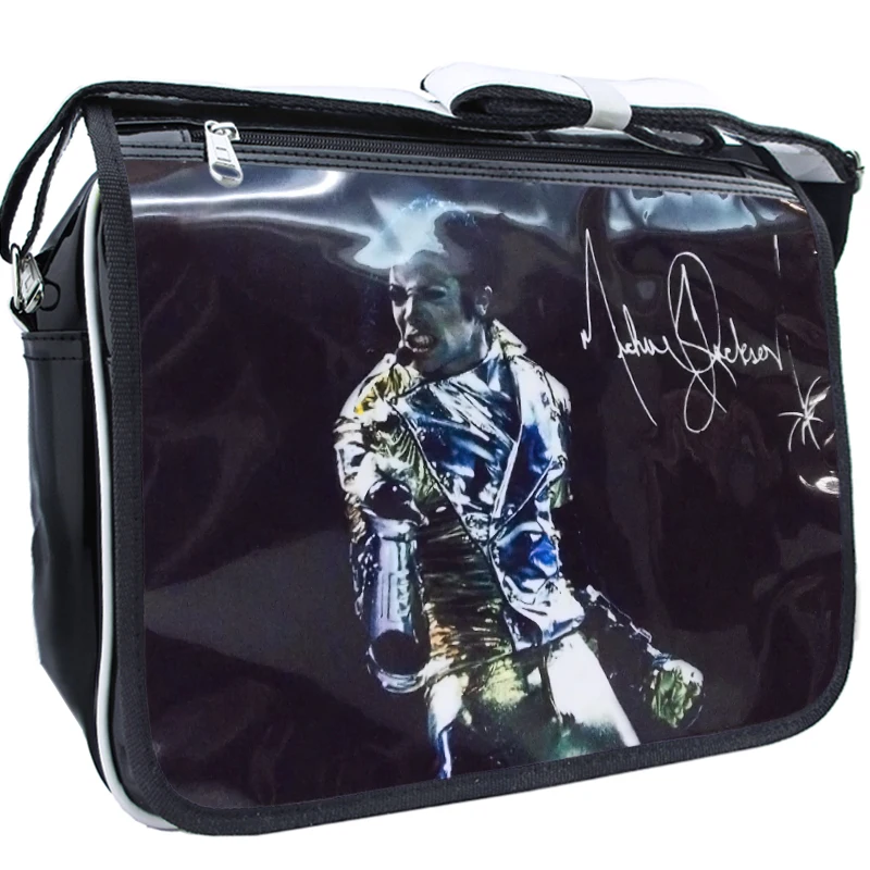 Мужская повседневная сумка на молнии из искусственной кожи с принтом Майкла