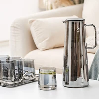 nordic cold kettle water pots home tea juice jug ice cold water container for hot water high borosilicate glass kettle cup kit