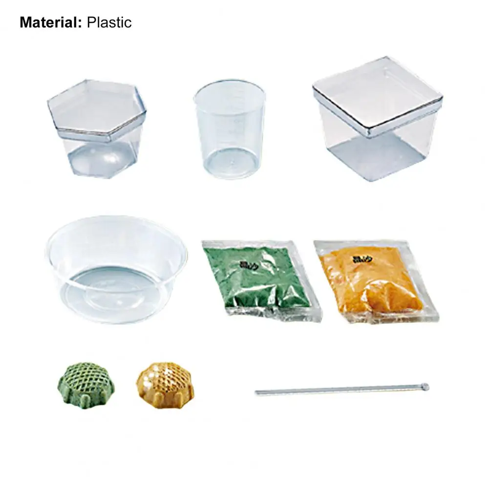 Conjunto de cristal para crecimiento para ni&ntilde;os, juguete educativo de ciencia Experimental, pl&aacute;stico falso-4
